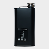 Black Tall Stainless Steel Hip Flask, Alcohol Drinks Wine Whiskey Holder Bottle Or Liquor Flasks for Men - Black